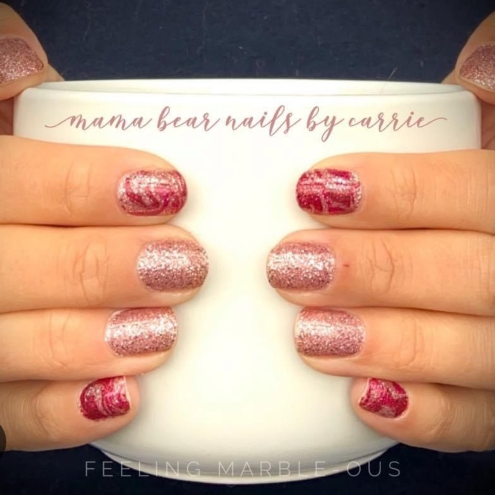 *Retired* Color Street: Feeling Marble-ous | Pink Swirls Glitter Sparkle Pastel - Picture 5 of 12